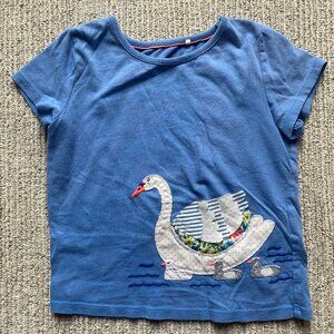 Mini Boden 	Size	3-4Y	Swan Applique Tee	GUC